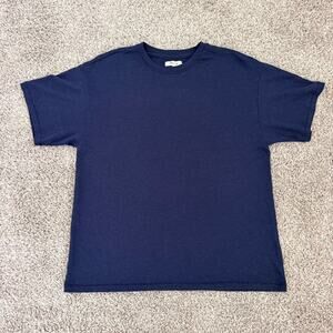 Madewell Tee Women's Medium Short Sleeve Shirt Navy Blue Crew Neck Soft Layer
